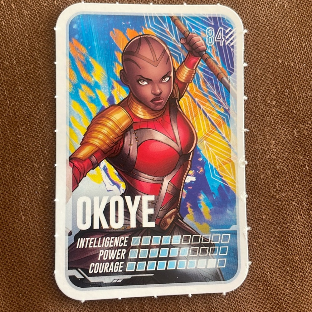 Marvel collectible Card #84 - OKOYE